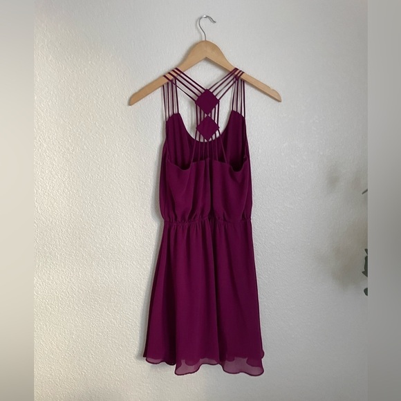 Lost April Sleeveless Mini Dress S Maroon - Picture 3 of 9